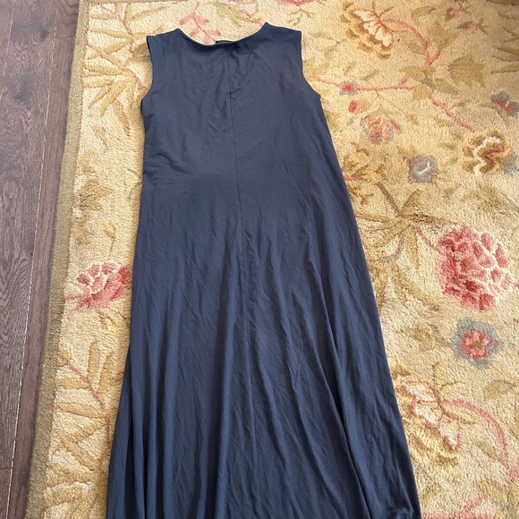 J. Jill Wearever Slate Gray Tie-Waist Maxi Dress Faux Wrap- size M - EUC - Picture 6 of 6